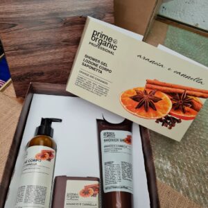 PRIME ORGANIC COFANETTO REGALO ARANCIO E CANNELLA